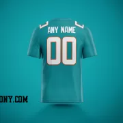 Printed Customized Aqua White White Football Jersey