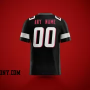 Printed Customized Black White Red Football Jersey