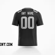 Printed Customized Black White White Football Jersey