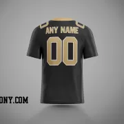 Printed Customized Black Yellow Yellow Football Jersey