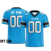 Printed Customized Blue White White Football Jersey