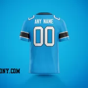 Printed Customized Blue White White Football Jersey