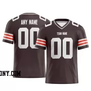 Printed Customized Brown White White Football Jersey