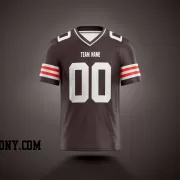 Printed Customized Brown White White Football Jersey
