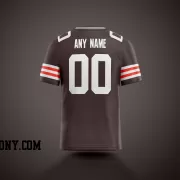 Printed Customized Brown White White Football Jersey