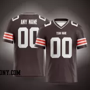 Printed Customized Brown White White Football Jersey