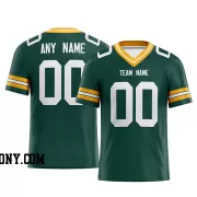 Printed Customized Green White White Football Jersey