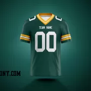 Printed Customized Green White White Football Jersey