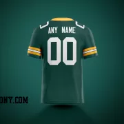 Printed Customized Green White White Football Jersey