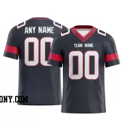 Printed Customized Navy White White Football Jersey