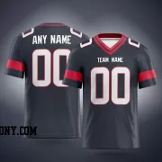 Printed Customized Navy White White Football Jersey