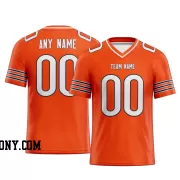 Printed Customized Orange White White Football Jersey