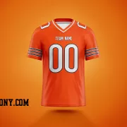 Printed Customized Orange White White Football Jersey