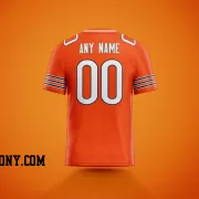 Printed Customized Orange White White Football Jersey