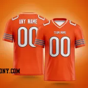 Printed Customized Orange White White Football Jersey