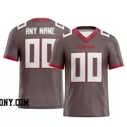 Printed Customized Pewter White Red Football Jersey