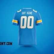 Printed Customized Power Blue White White Football Jersey