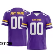 Printed Customized Purple White Yellow Football Jersey