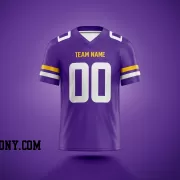 Printed Customized Purple White Yellow Football Jersey