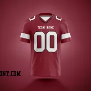Printed Customized Red White White Football Jersey