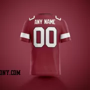 Printed Customized Red White White Football Jersey