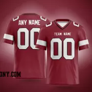 Printed Customized Red White White Football Jersey