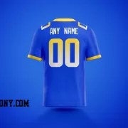 Printed Customized Royal Yellow White Football Jersey