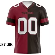 Printed Customized Split Black Red White Football Jersey