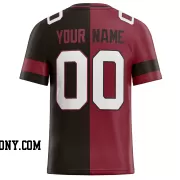 Printed Customized Split Black Red White Football Jersey