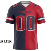 Printed Customized Split Navy Red Red Football Jersey