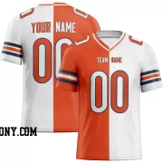 Printed Customized Split Orange White White Football Jersey