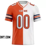Printed Customized Split Orange White White Football Jersey