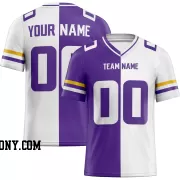Printed Customized Split Purple White White Football Jersey