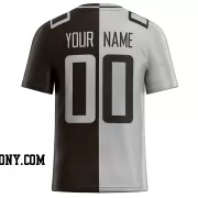 Printed Customized Split White Black White Football Jersey