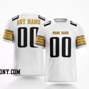 Printed Customized White Black Yellow Football Jersey