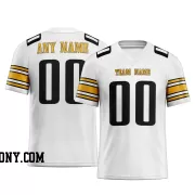 Printed Customized White Black Yellow Football Jersey
