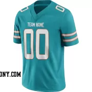 Stitched Customized Aqua White White Football Jersey