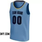 Stitched Customized Association Light Blue Black Black Basketball Jersey