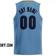 Stitched Customized Association Light Blue Black Black Basketball Jersey