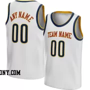 Stitched Customized Association White Navy Red Basketball Jersey