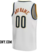 Stitched Customized Association White Navy Red Basketball Jersey