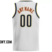 Stitched Customized Association White Navy Red Basketball Jersey