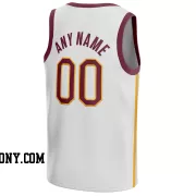 Stitched Customized Association White Red Red Basketball Jersey