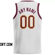 Stitched Customized Association White Red Red Basketball Jersey