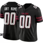 Stitched Customized Black White Red Football Jersey