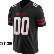 Stitched Customized Black White Red Football Jersey