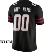 Stitched Customized Black White Red Football Jersey