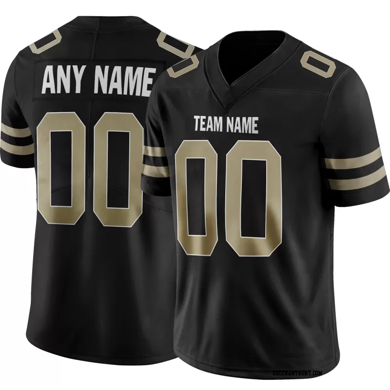 Stitched Customized Black Yellow Yellow Football Jersey