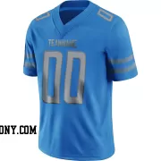 Stitched Customized Blue Gray Gray Football Jersey