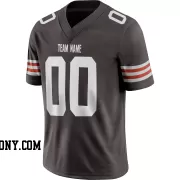Stitched Customized Brown White White Football Jersey